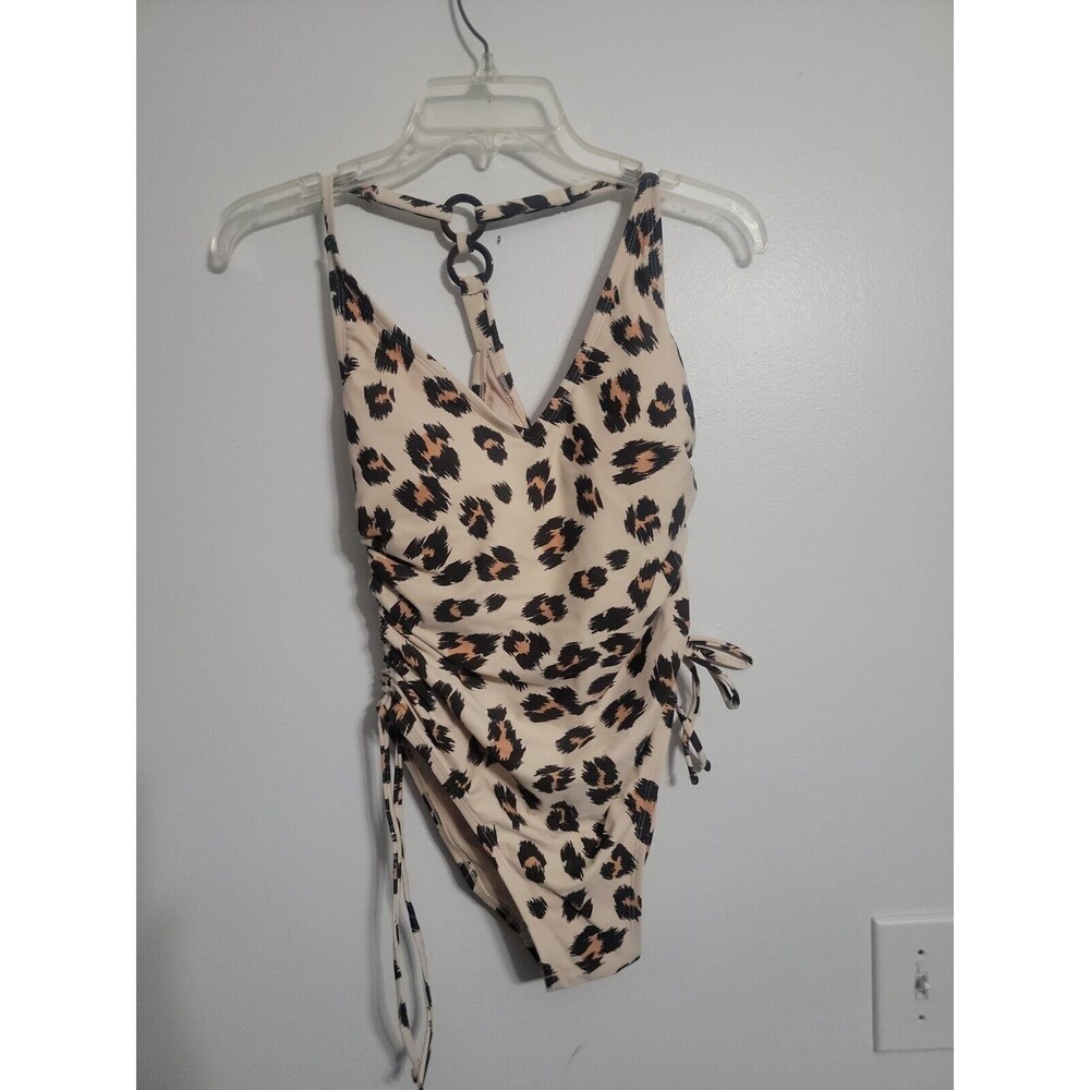 Kona Sol Animal Print one piece swim suit SZ S